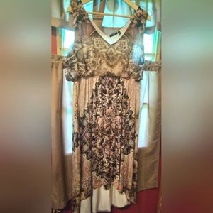 Apt 9 bohemian style maxi dress with high low hem